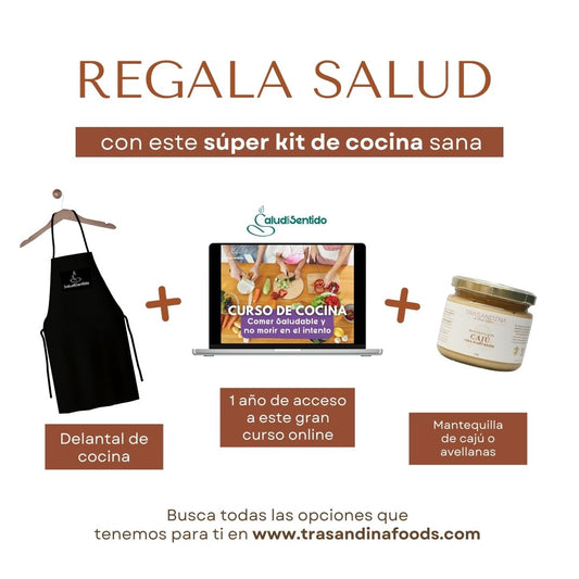Kit Saludable: curso de cocina saludable + delantal + mantequilla de cajú
